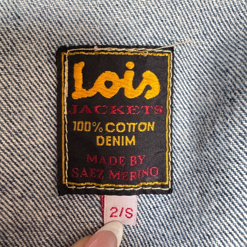 Lois Vintage 70s/80s Distressed Denim Jacket - Picture 5 of 11
